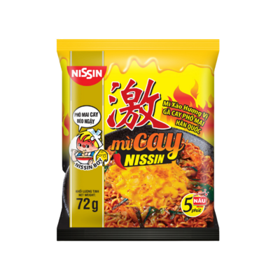 Nissin Korean Hot Chilli Chicken & Cheese Instant Noodle 72g x 30 Bags