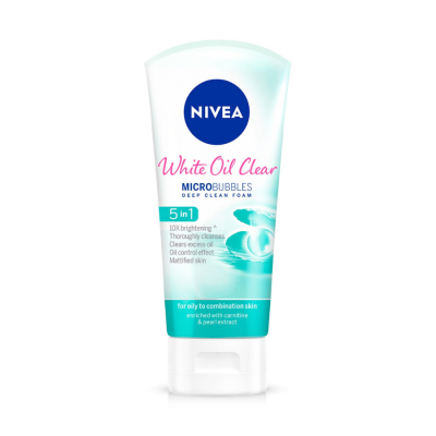 Nivea Women Pearl White Oil Clean Micro Bubbles Deep Clean Foam 5IN1 50g x 24 Tubes