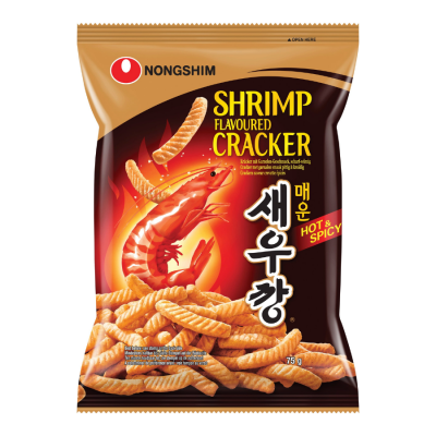 Nongshim Snack Shrimp Cracker Hot & Spicy 75g x 20 Bags