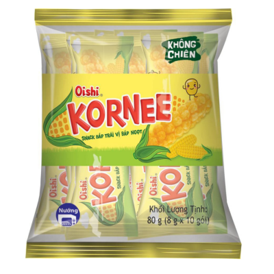 Oishi Kornee Sweet Corn Flavor Snack 80g x 20 Bags