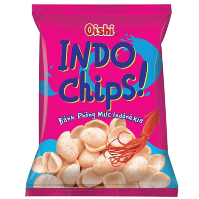 Oishi IndoChips Puffed Snack 75g x 12 Bags