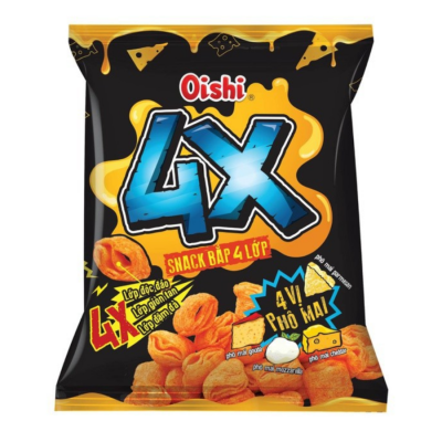 Oishi Snack Corn 4 Layers - Cheese Flavor 32g x 80 Bags 