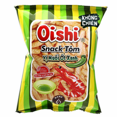 Oishi Snack Shrimp Salt & Green Pepper 39g x 60 Bags