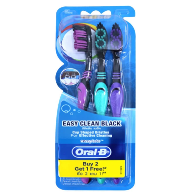 OralB Easy Clean Black Toothbrush 3x6x16