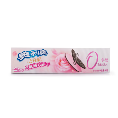 Oreo Light Crispy 0 Sugar Flake Biscuit Floral Rose Flavor 95g  x 24pcs
