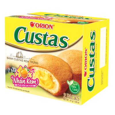 Orion Custas Cream Egg 23g x 2 Pcs x 48 Boxes