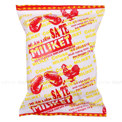 Miliket SATE INSTANT NOODLE 65g x 30 Bags (Halal)