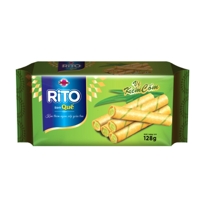 RITO Waffles with Pandan Ice Cream 128g x 32 Bags