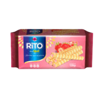 RITO Waffles with Strawberry Cream 128g x 32 Bags
