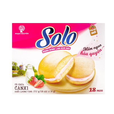 Solo Strawberry Cream Soft Cake 168g x 24 Bag