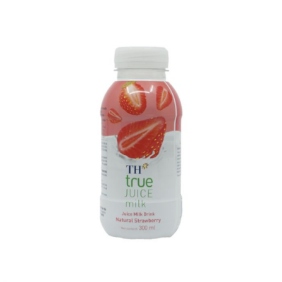 TH True Juice Milk Natural Strawberry 300ml x 24 Bottles