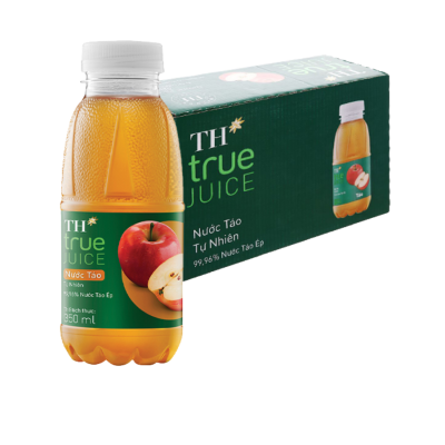 TH True Juice Natural Apple And Peach 350ml x 24 Bottles