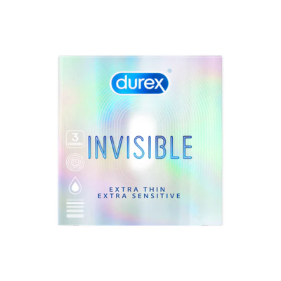 Durex Comdom Invisible Extra Thin Extra Sensitive 3 pcs x 288 Boxes