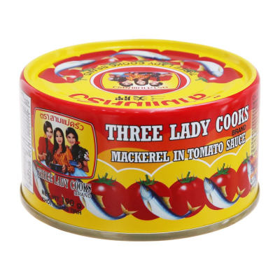 Three Lady Mackerel In Tomatoes Sauce 190g x 48 Cans