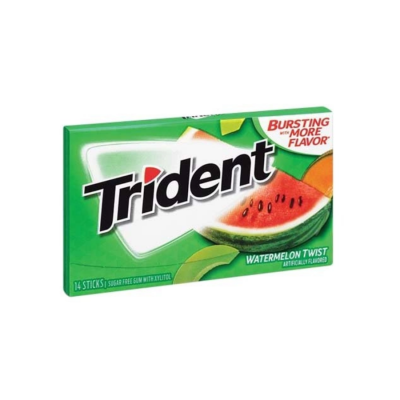 Trident Sugar Free Watermelon 21.6g x 12 Boxes x 6 Blocks
