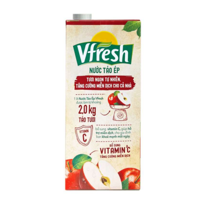 VFresh Apple Juice Drink 1L x 12 Boxes