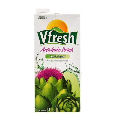 VFresh Green Tea Atiso Less Sugar 1L x 12 Boxes