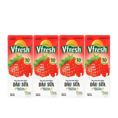 VFresh Milk Strawberry 180ml x 48 Boxes