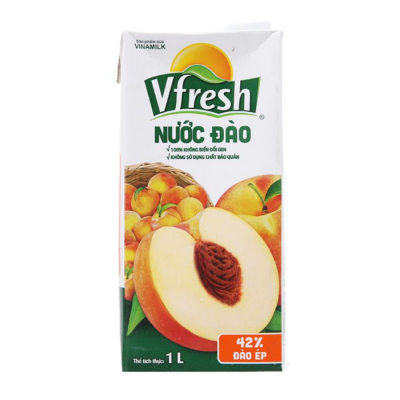 VFresh Peach Juice Drink 1L x 12 Boxes