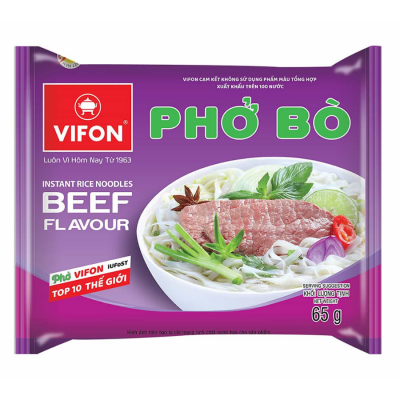 Vifon Instant Rice Noodle Beef Flavour (for local)  65g x 30 Bags