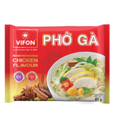Vifon Instant Rice Noodle Chicken Flavour 65g x 30 Bags