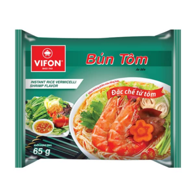 Vifon Instant Rice Vermicelli Shrimp Flavour 65g x 30 Bags
