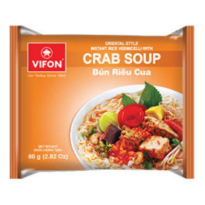 Vifon Instant Rice Vermicelli With Crab Soup 80g x 30 Bags