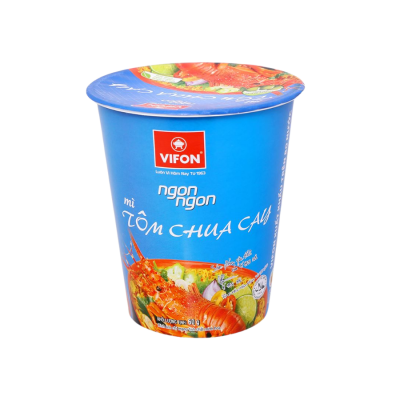 Vifon Ngon Ngon Hot Sour Shrimp 60g x 24 Cups (Halal)