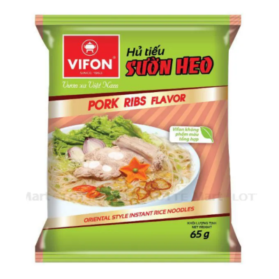 Vifon Oriental Style Instant Rice Noodles Pork Ribs Flavour  65g x 30 Bags