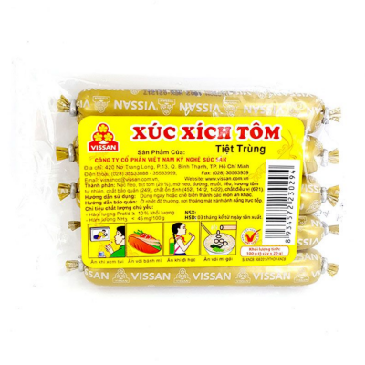 Vissan Sterilized Shrimp Sausage 20g x 5 pcs x 20 Bags