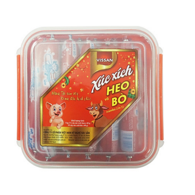  Vissan Sterilized Pork and Beef Sausage Box 40g x 25 pcs x 16 Boxs