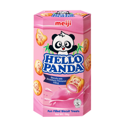 Meiji Hello Panda Strawberry Biscuits 43g x 80 Boxes