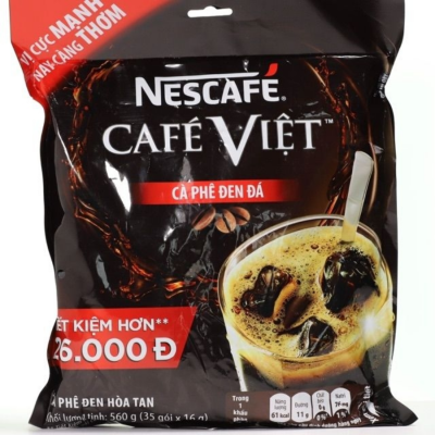 Nescafe Cafe Viet Instant Black Coffee 560g (16g x 35 stick) x 12 Bags