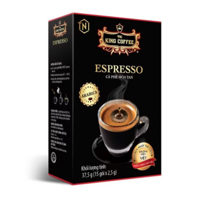 King Coffee Espresso Instant Coffee 2.5g x 15 Sticks x 24 Boxes