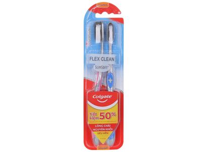 Colgate Slimsoft Flex Clean Charcoal Set 2 Pcs x 12 Packs