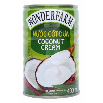 Wonderfarm Coconut Cream Can 400ml x 24 Cans