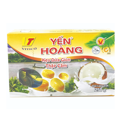 Yen Hoang Crispy Coconut Candy Mixed 250g x 40 Boxes