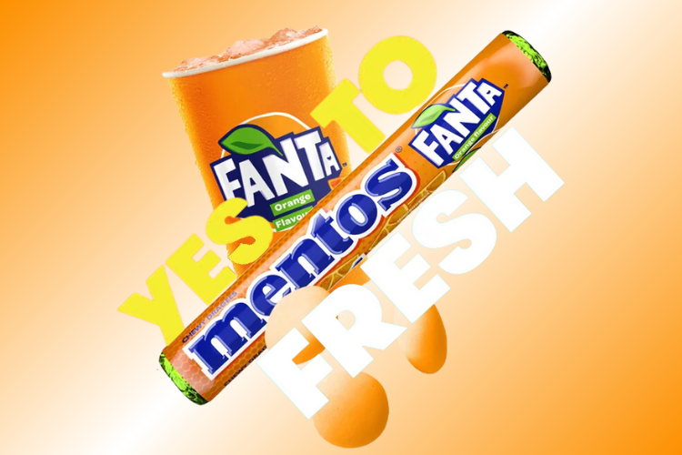 Refreshing Fanta Flavor In Mentos Candy