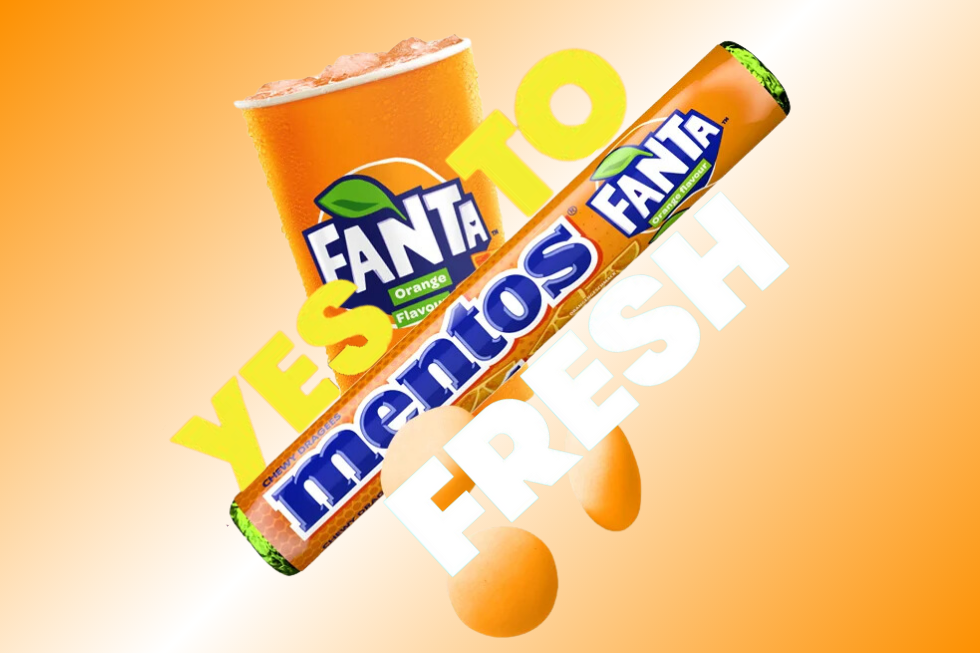 Refreshing Fanta Flavor In Mentos Candy