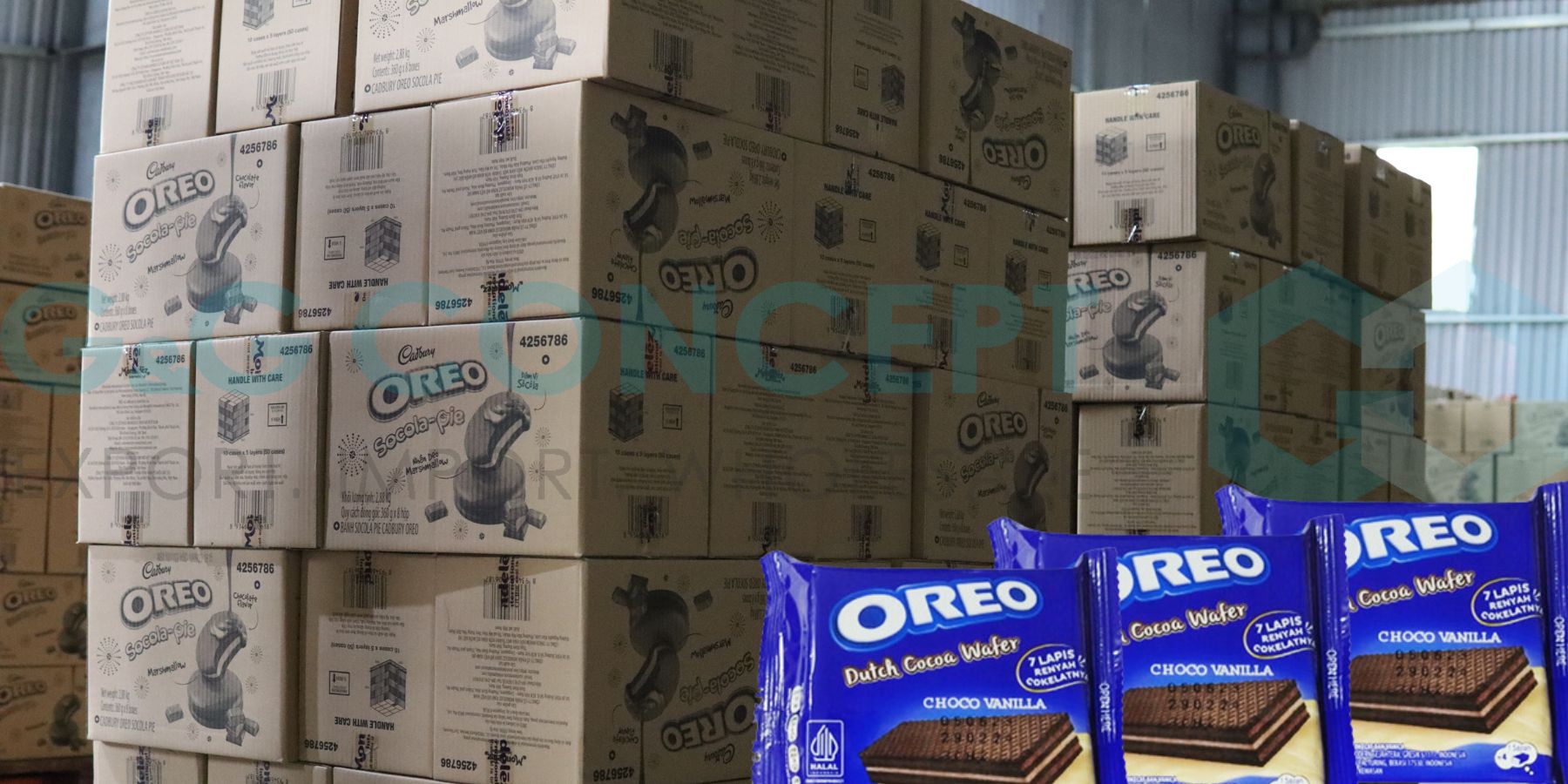 Wholesale Oreo Dutch Cocoa Wafer Double Choco 58.5gr x 48 packs