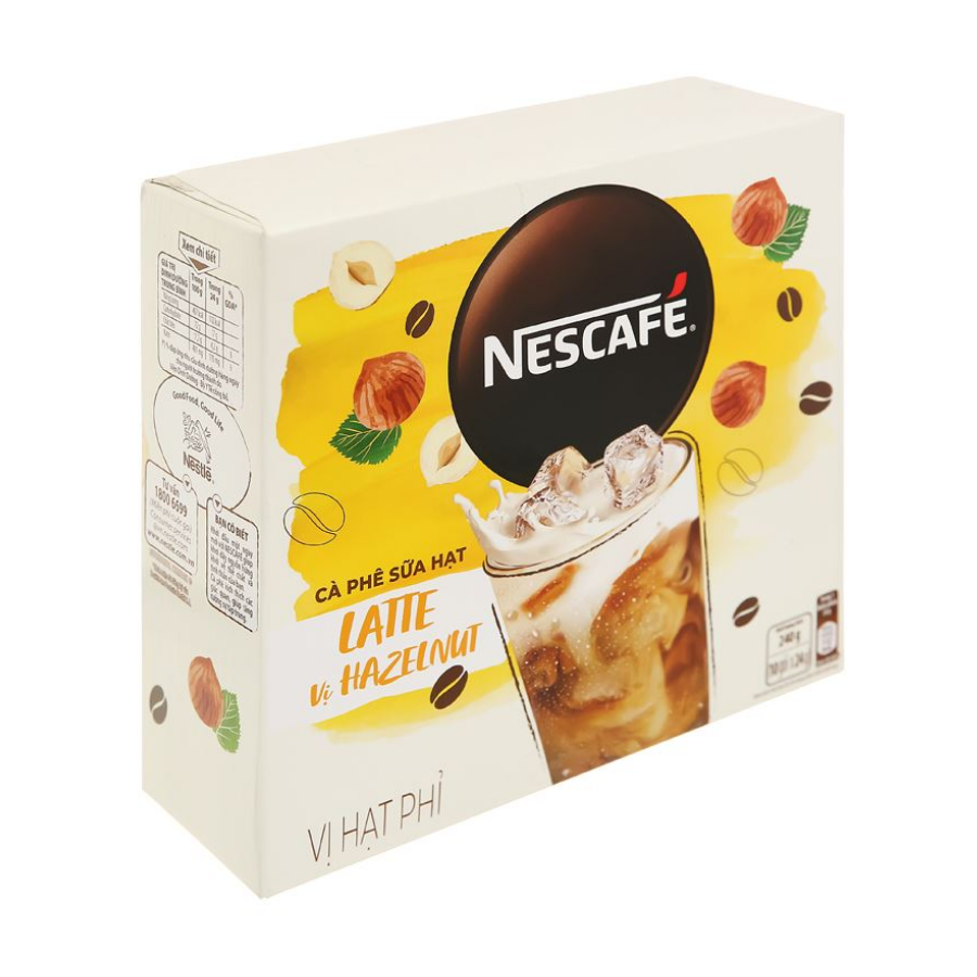 Nescafe Latte Hazelnut 240g (24g x 10 Sachets) x 28 Boxes