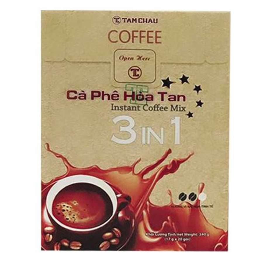 Tam Chau 3in1 Instant Coffee 17g x 3 Sachets x 170 Boxes