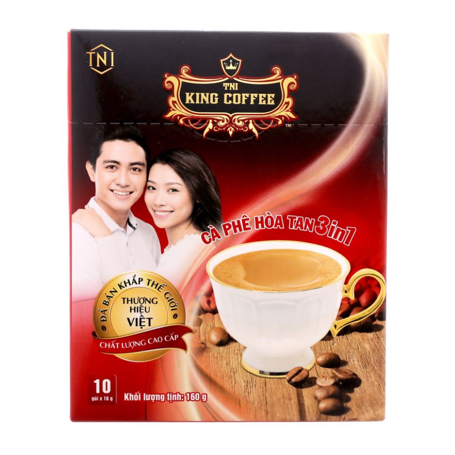 King Coffee 3 in 1 Instant Coffee 16g x 10 Sticks x 48 Boxes