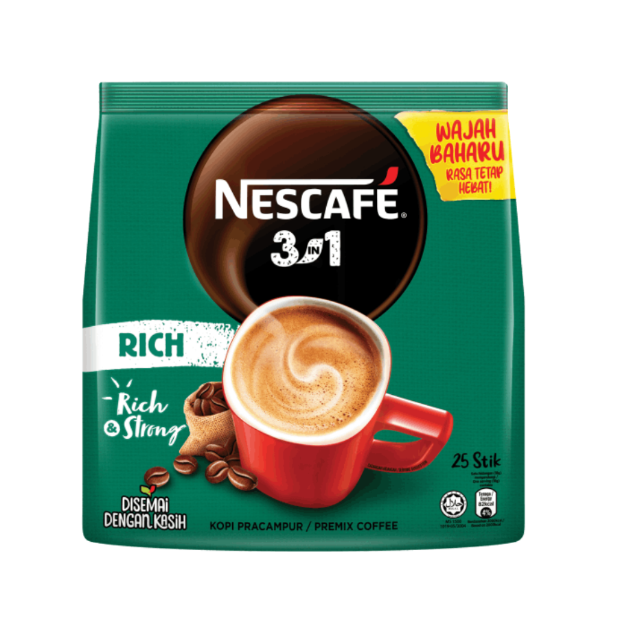 Nescafe 3in1 Rich 18gr x 25 sticks x 24 bags