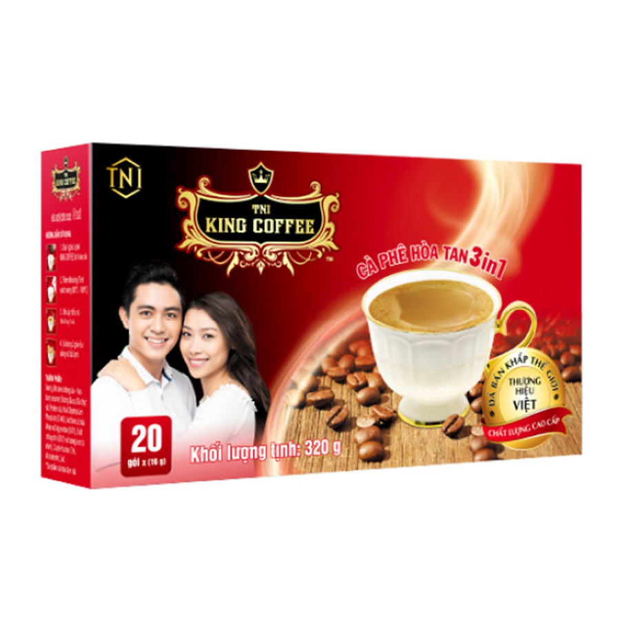 King Coffee 3 in 1 Instant Coffee 16g x 20 Sachets x 24 Boxes