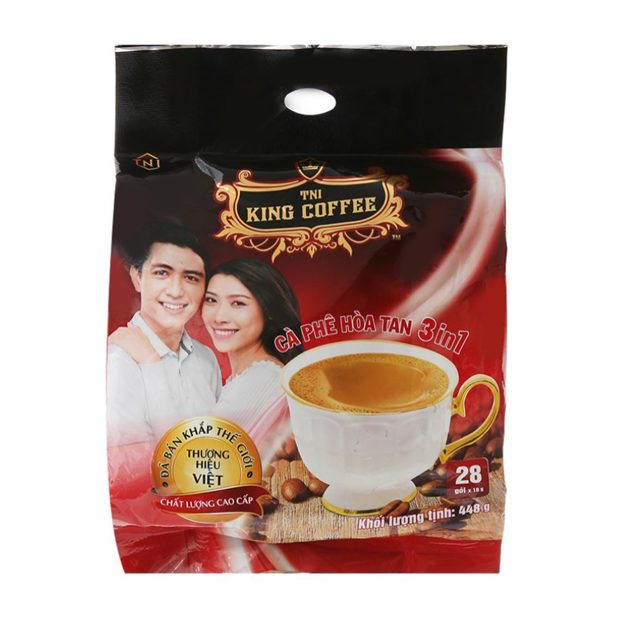 King Coffee 3 in 1 Instant Coffee 16g x 28 Sachets x 18 Bags
